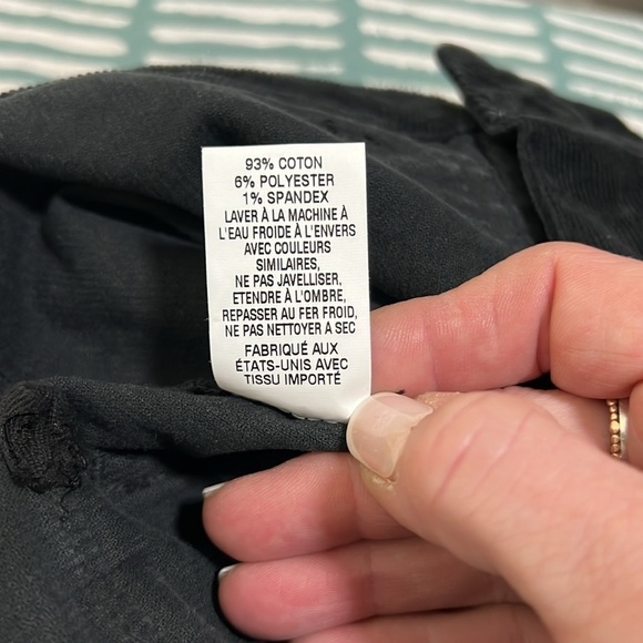 Nili Lotan Deep Gray Patch Pocket Corduroy Pants Size 4 - Picture 16 of 16